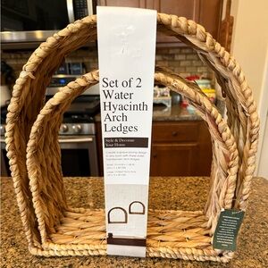 Set of 2 Water Hyacinth Arch Ledges